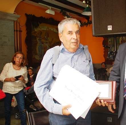 Fao Álvarez, en 2014, cuando recibió el título de Socio de Honor de El Casino de Telde (Foto TA)